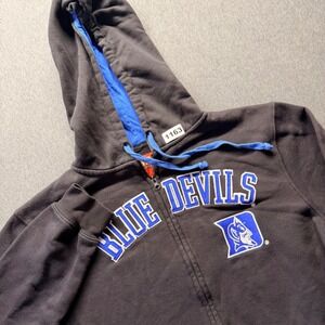 Cover One Duke Blue Devils Full Zip Hoodie Black Blue Mens Large Collegiate L
